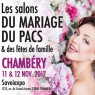 Salon du Mariage, du Pacs et des Fêtes de Famille, à Chambéry, les 11 et 12 Novembre 2017.